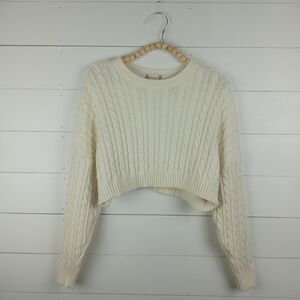 Altar'd State Cream Cable Knit Sweater